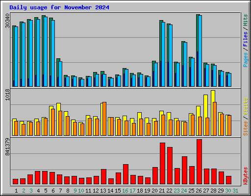 Daily usage for November 2024