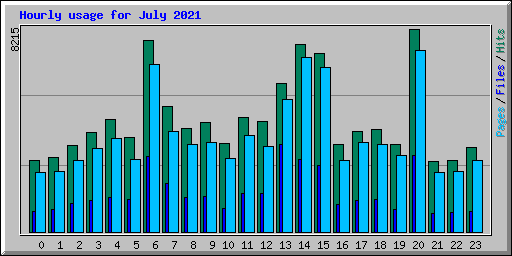 Hourly usage for July 2021