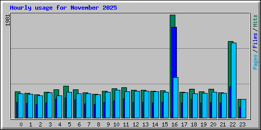 Hourly usage for November 2025