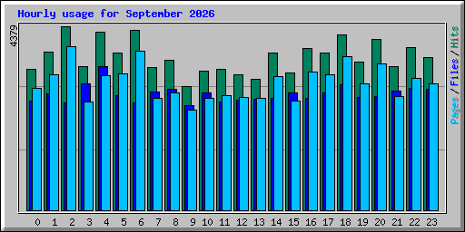 Hourly usage for September 2026